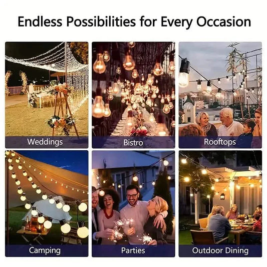 60FT Solar String Lights With USB Port & Remote Control DailySale