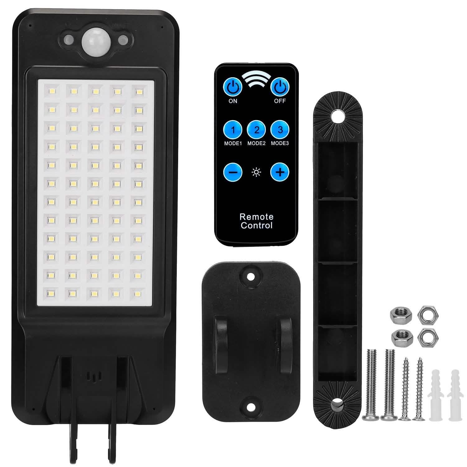 60LEDs Solar PIR Motion Sensor Remote Control Wireless Lamp DailySale