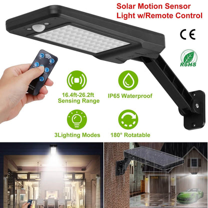 60LEDs Solar PIR Motion Sensor Remote Control Wireless Lamp DailySale