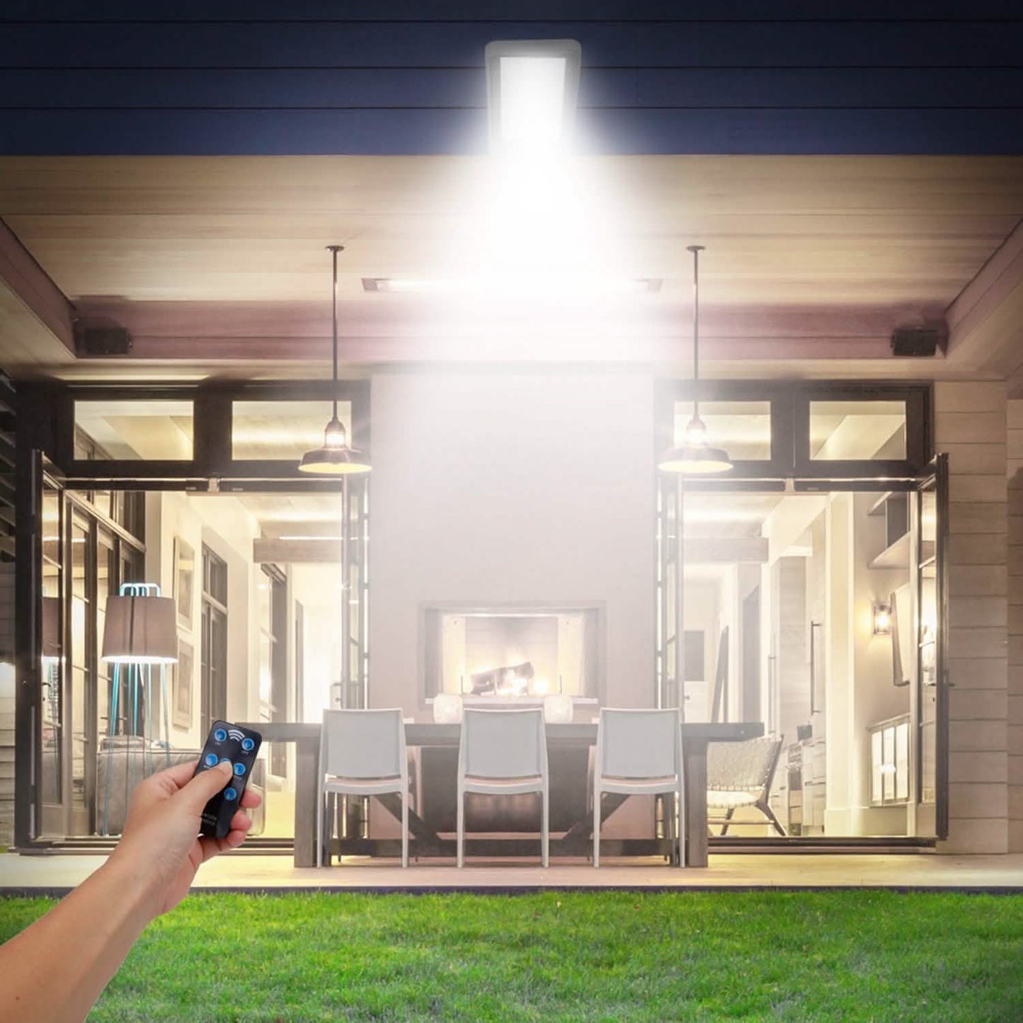 60LEDs Solar PIR Motion Sensor Remote Control Wireless Lamp DailySale