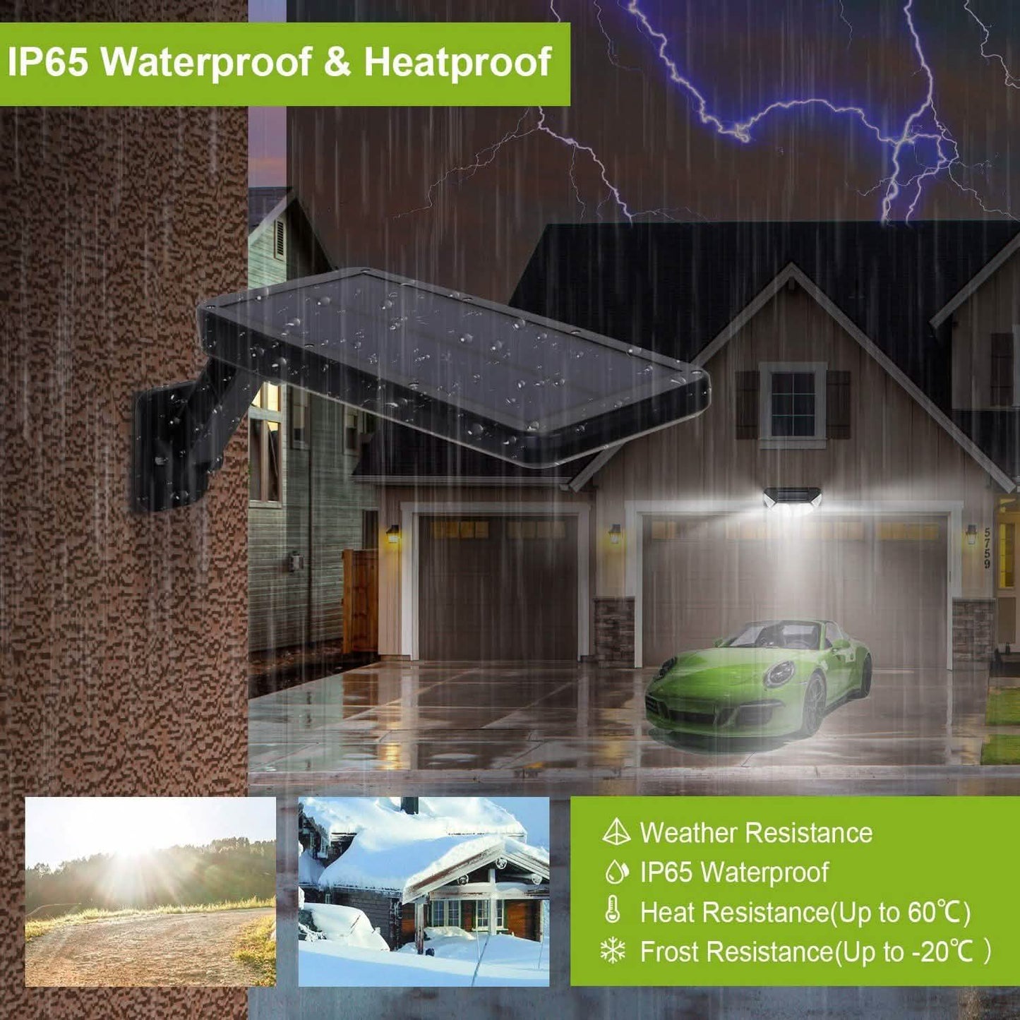 60LEDs Solar PIR Motion Sensor Remote Control Wireless Lamp DailySale