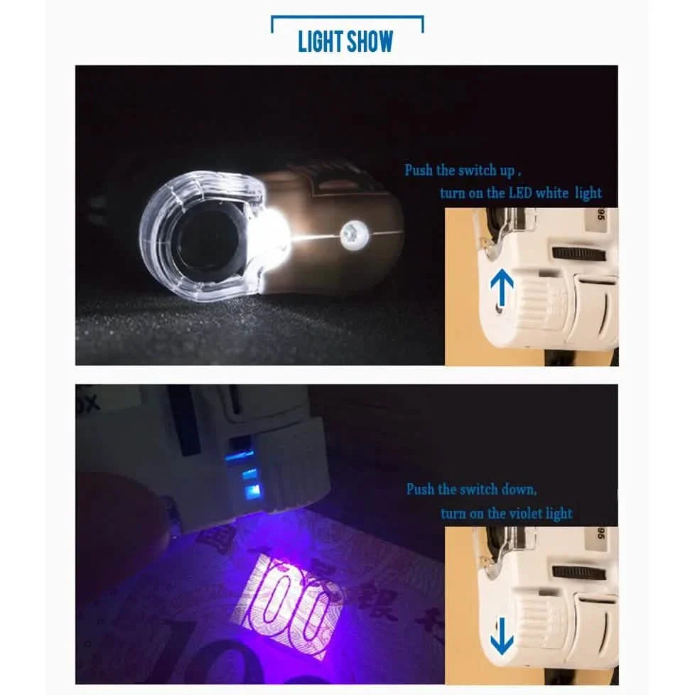 60X Handheld Magnifying Glass Mini Pocket Microscope DailySale