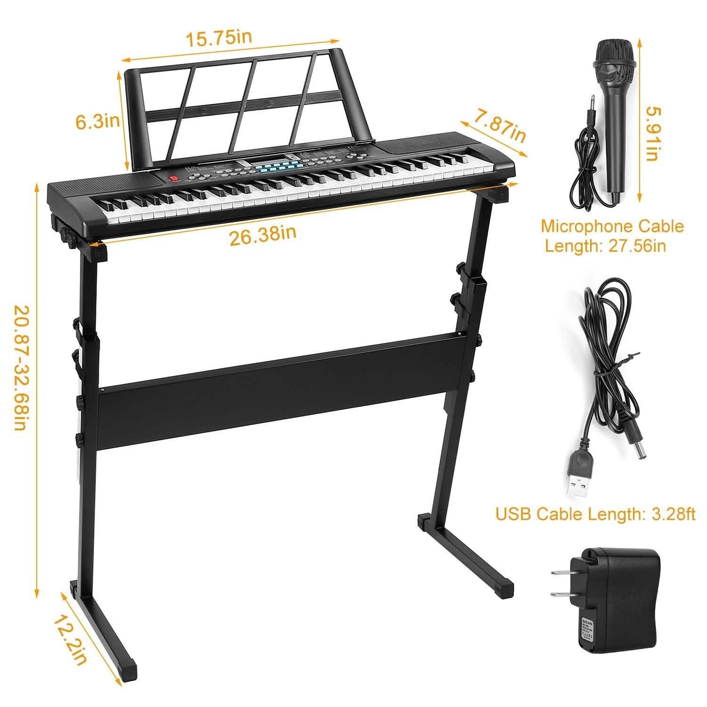 61 Keys Digital Music Electronic Keyboard DailySale