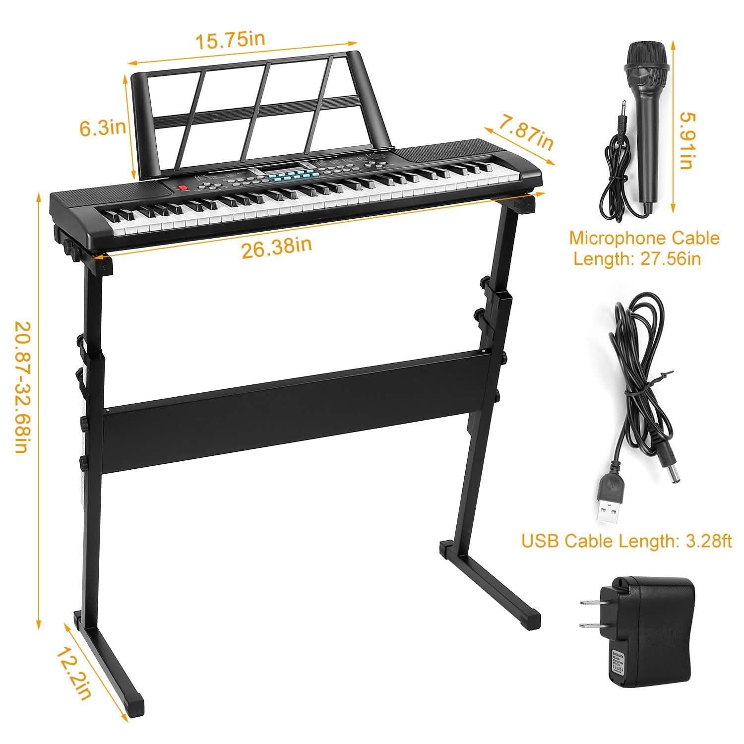 61 Keys Digital Music Electronic Keyboard DailySale