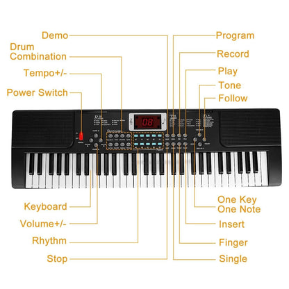 61 Keys Digital Music Electronic Keyboard DailySale