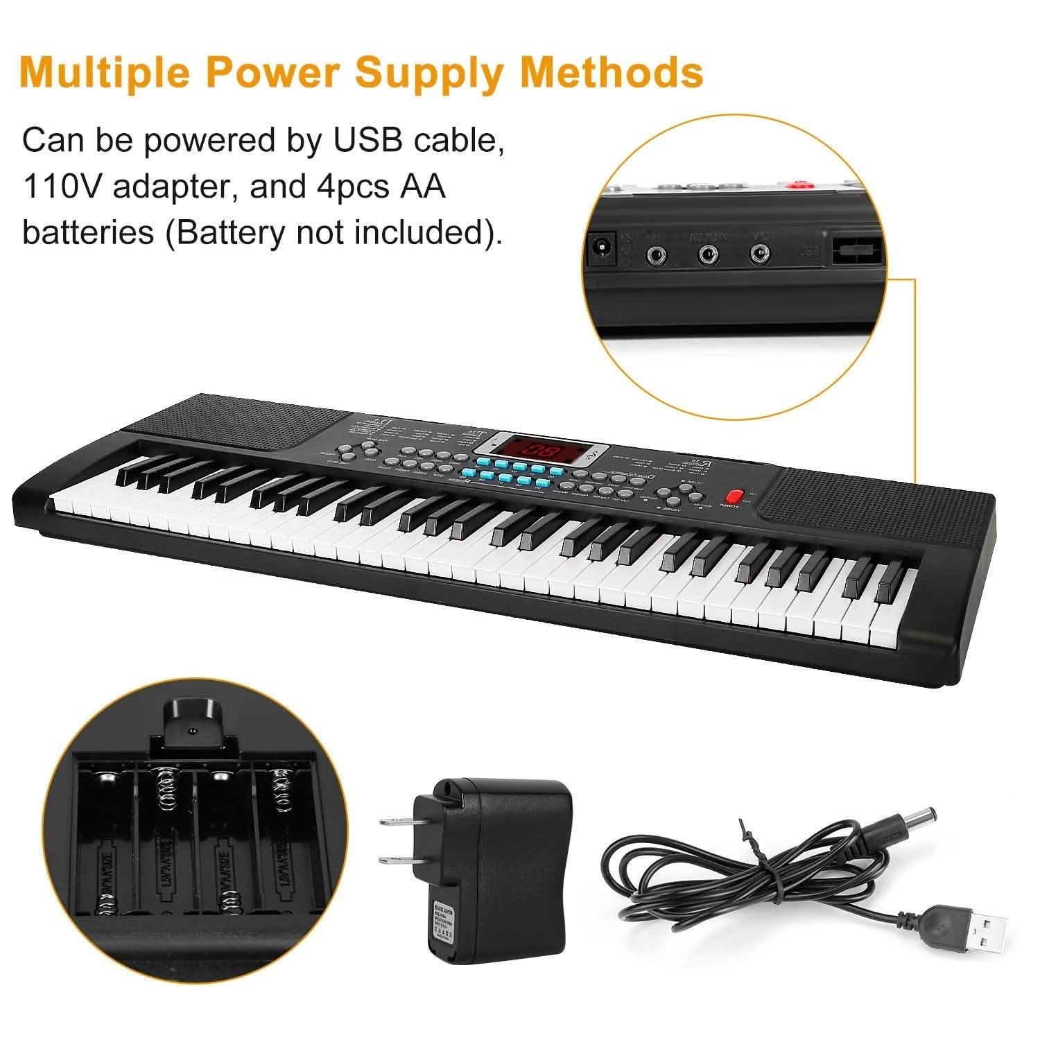 61 Keys Digital Music Electronic Keyboard DailySale
