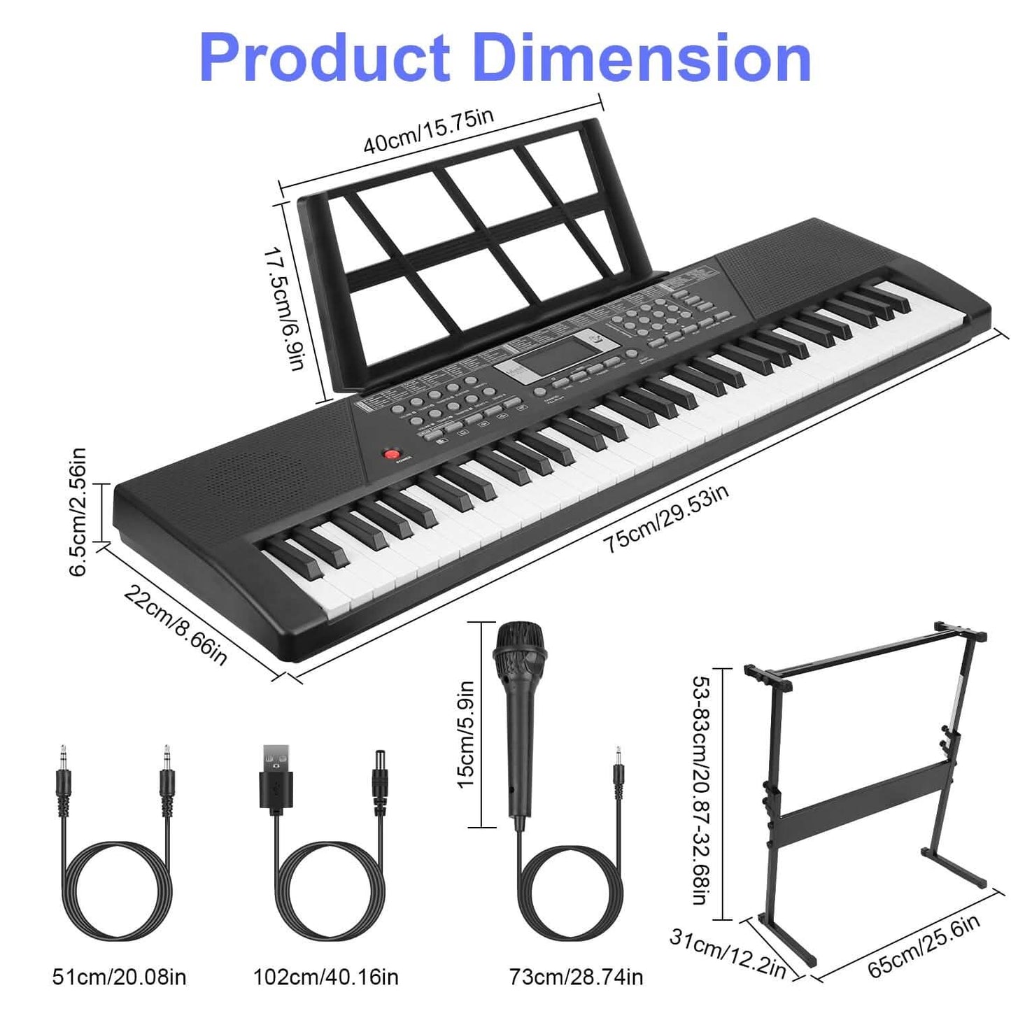 61 Keys Digital Music Keyboard Electronic Piano DailySale
