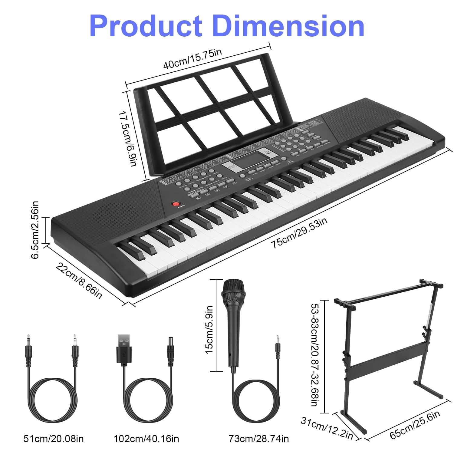 61 Keys Digital Music Keyboard Electronic Piano DailySale