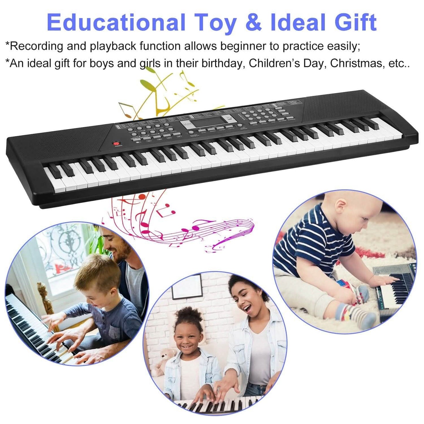 61 Keys Digital Music Keyboard Electronic Piano DailySale