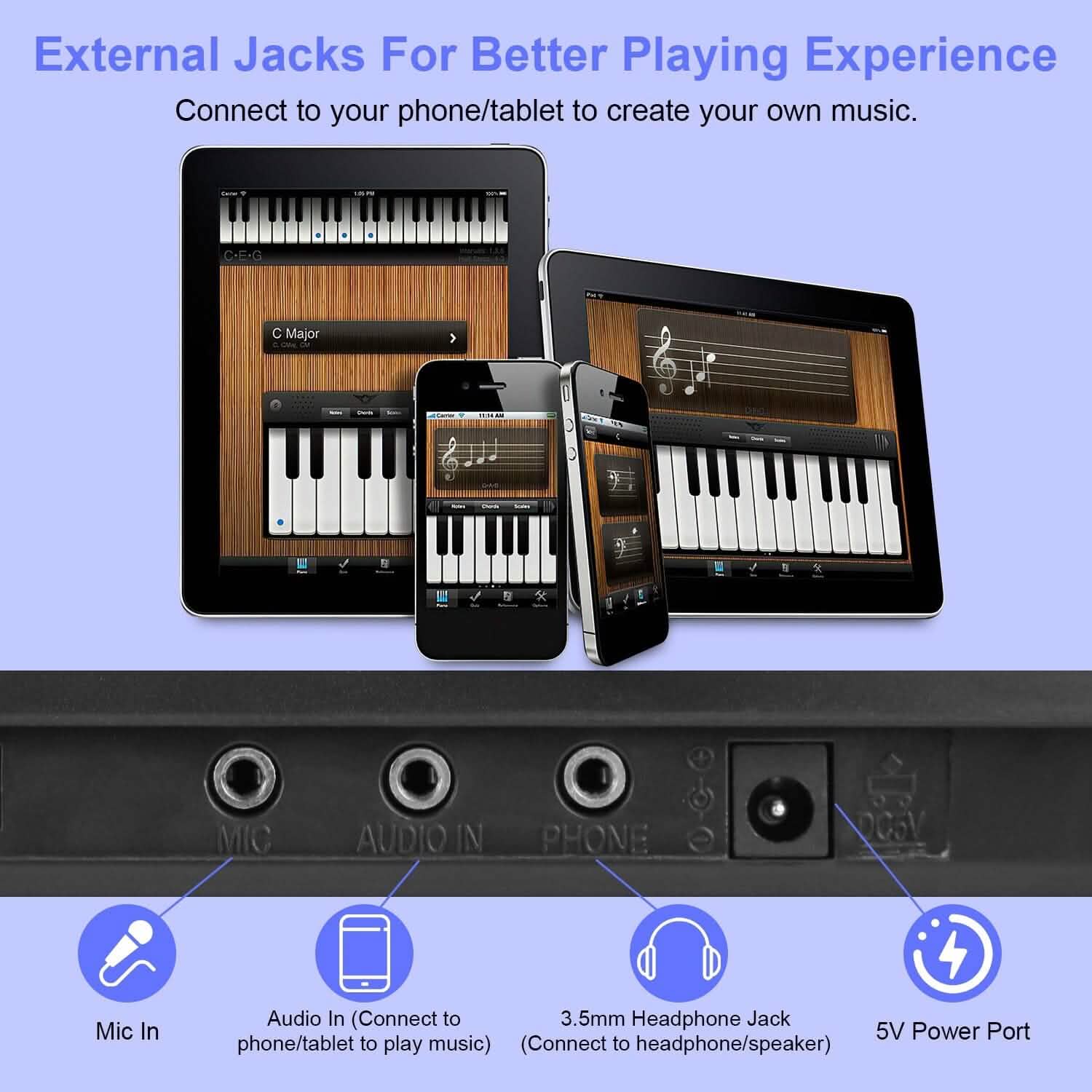 61 Keys Digital Music Keyboard Electronic Piano DailySale