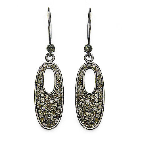 1.20 Carat Genuine Diamond .925 Sterling Silver Earrings Bids.com