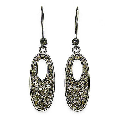 1.20 Carat Genuine Diamond .925 Sterling Silver Earrings Bids.com