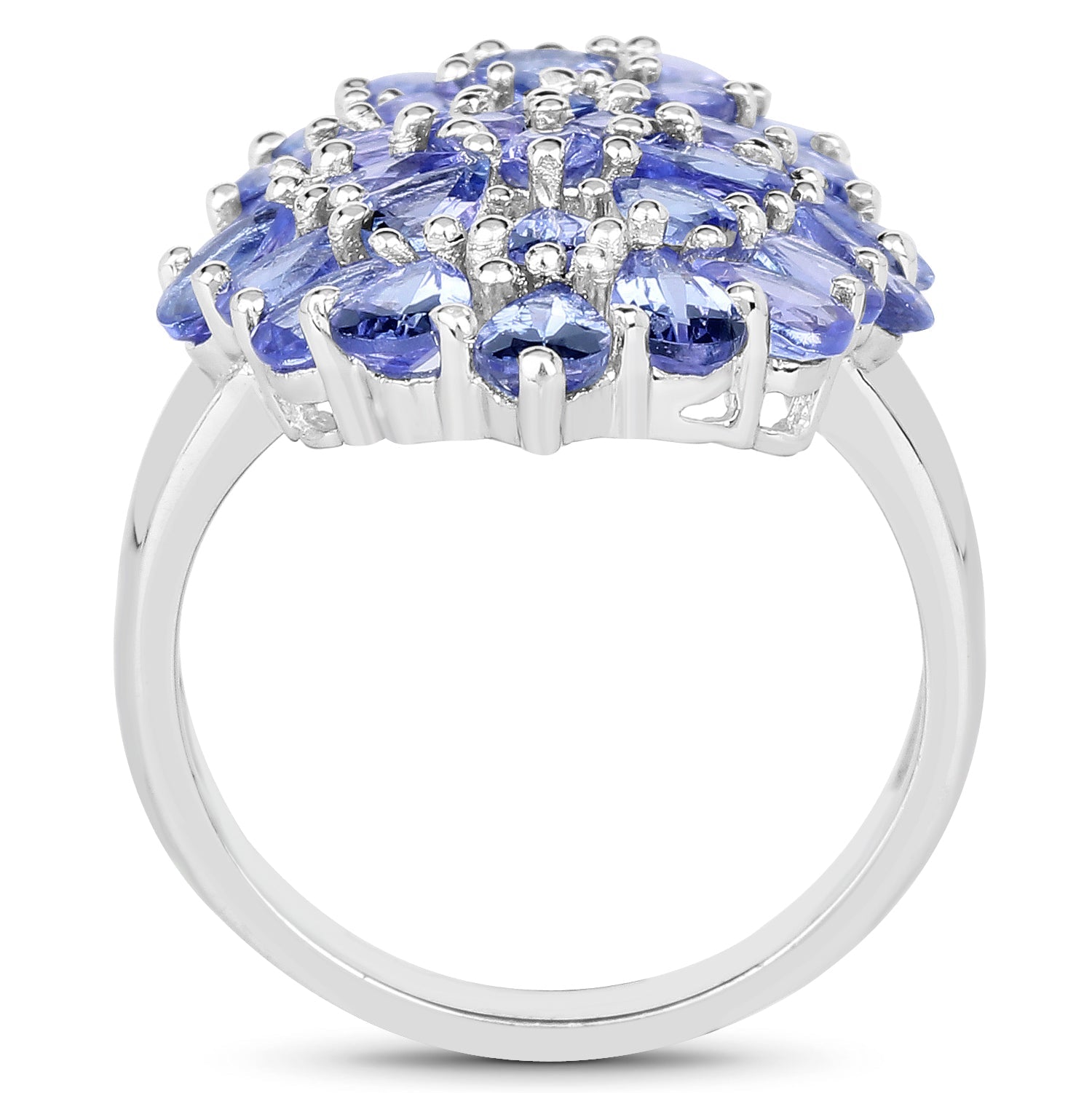 4.62 Carat Genuine Tanzanite .925 Sterling Silver Ring Bids.com