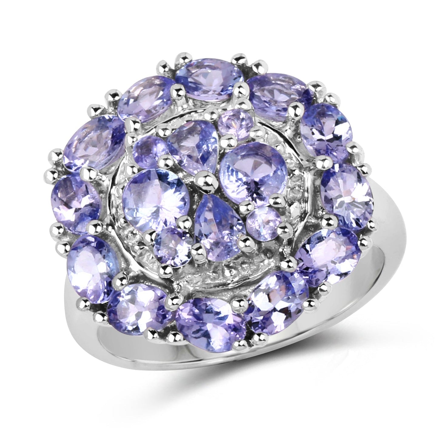 2.92 Carat Genuine Tanzanite .925 Sterling Silver Ring Bids.com