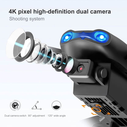 Drone HD Dual Camera, WiFi FPV Foldable RC Quadcopter DailySale