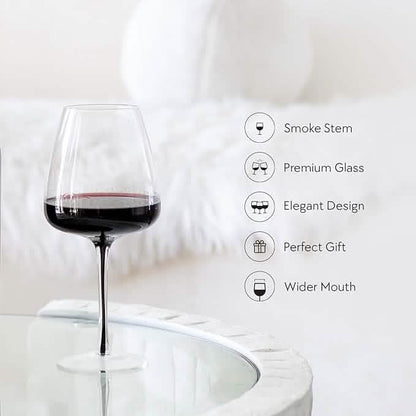 Hotel Collection Smoke Stem Red Wine Glasses  | 4 Glasses DailySale