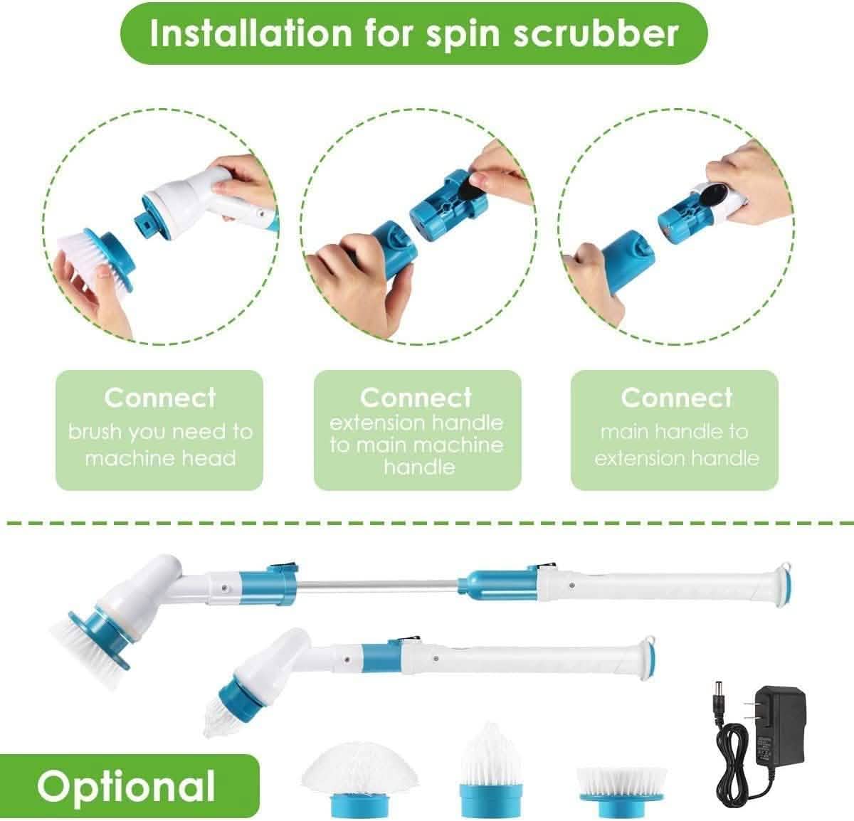 Electric Spin Scrubber Cordless Scrubber Brush with Long Handle DailySale