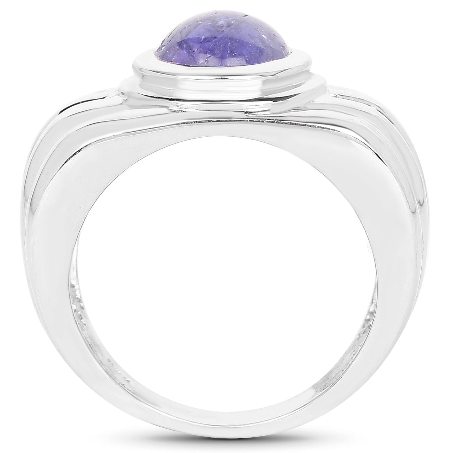3.55 Carat Genuine Tanzanite .925 Sterling Silver Ring Bids.com