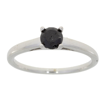 Natural .50ct Black Diamond Eng Only Sterling Silver Bids.com