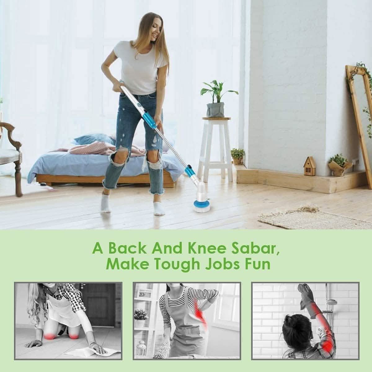 Electric Spin Scrubber Cordless Scrubber Brush with Long Handle DailySale