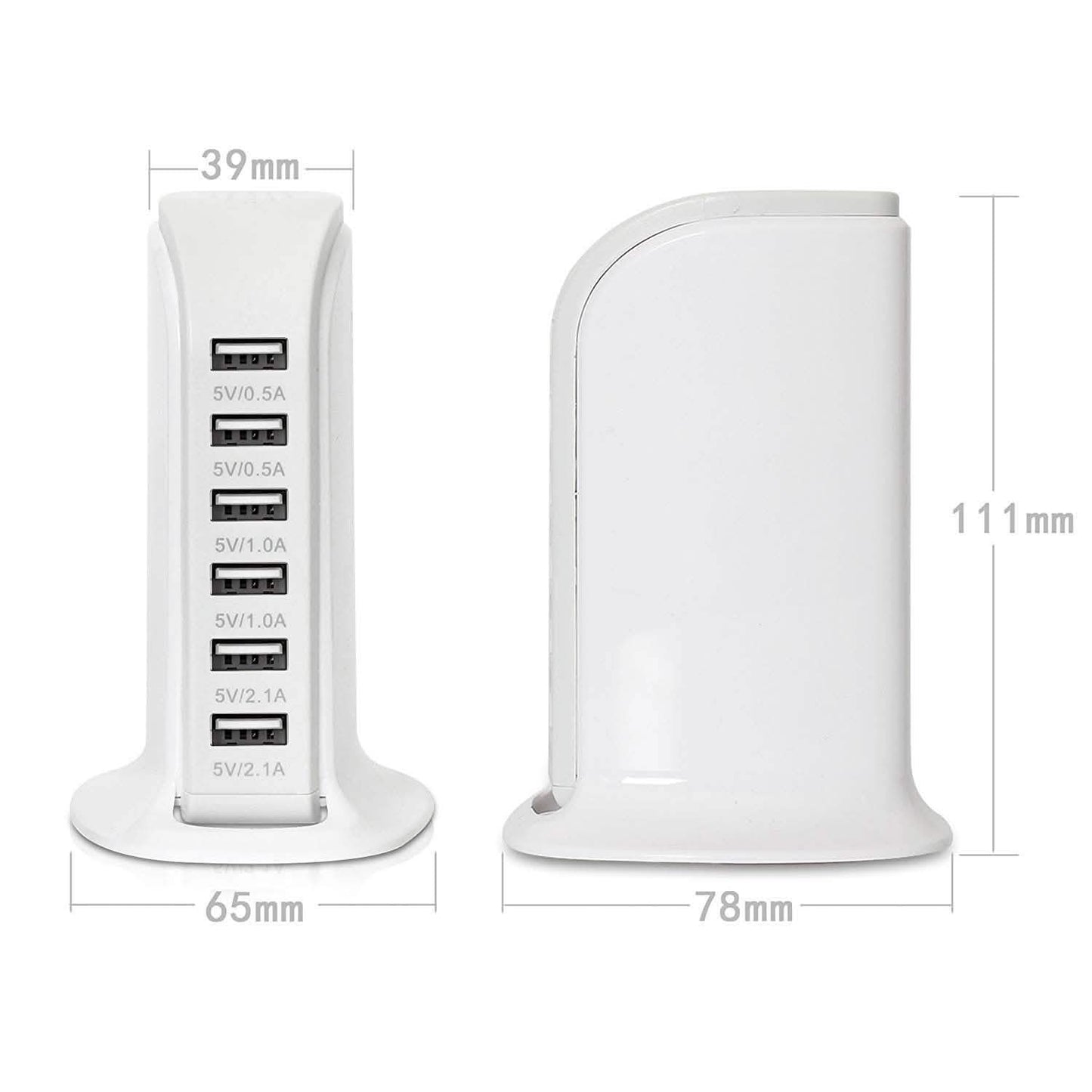 40-Watt 6-Port USB Charging Station for Smart Phones and Tablets DailySale