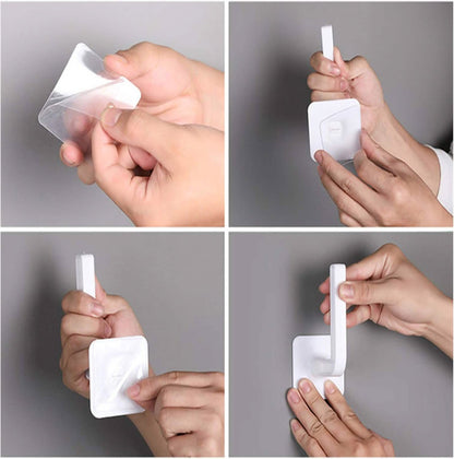4-Pack: Adhesive Toilet Paper Holder, Wall Mount, White & Black DailySale