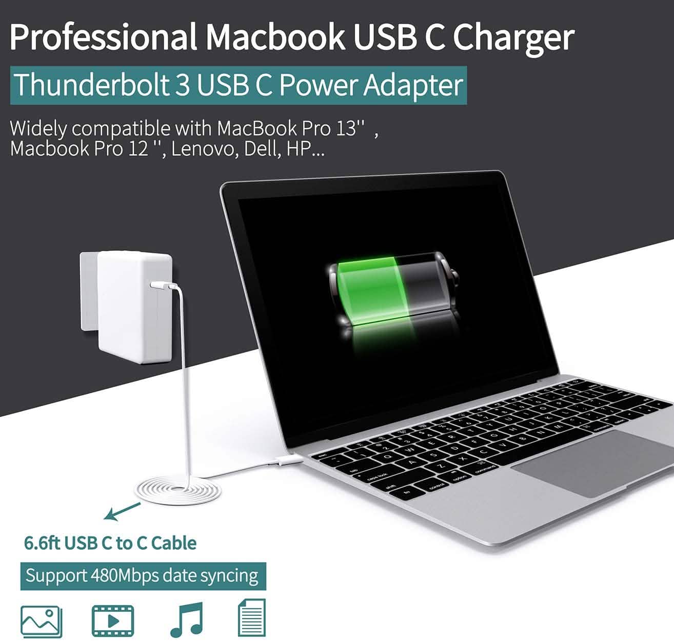 61W USB C Charger Power Adapter for MacBook DailySale