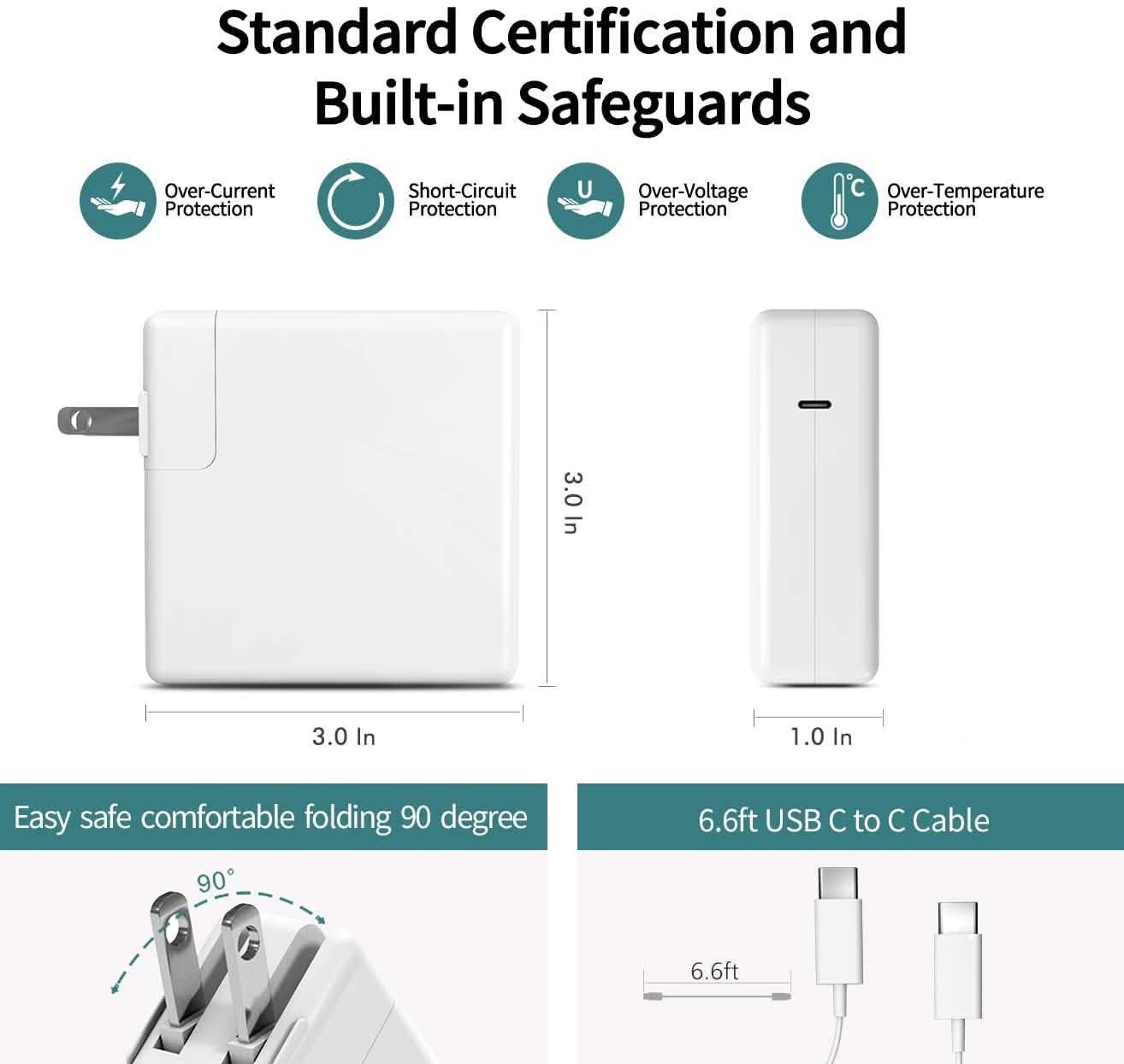 61W USB C Charger Power Adapter for MacBook DailySale