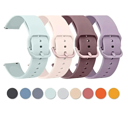 Amazfit Balance, GTR, GTS & Bip Soft Silicone Band, Tuck-Through Loop BandsCo Straps
