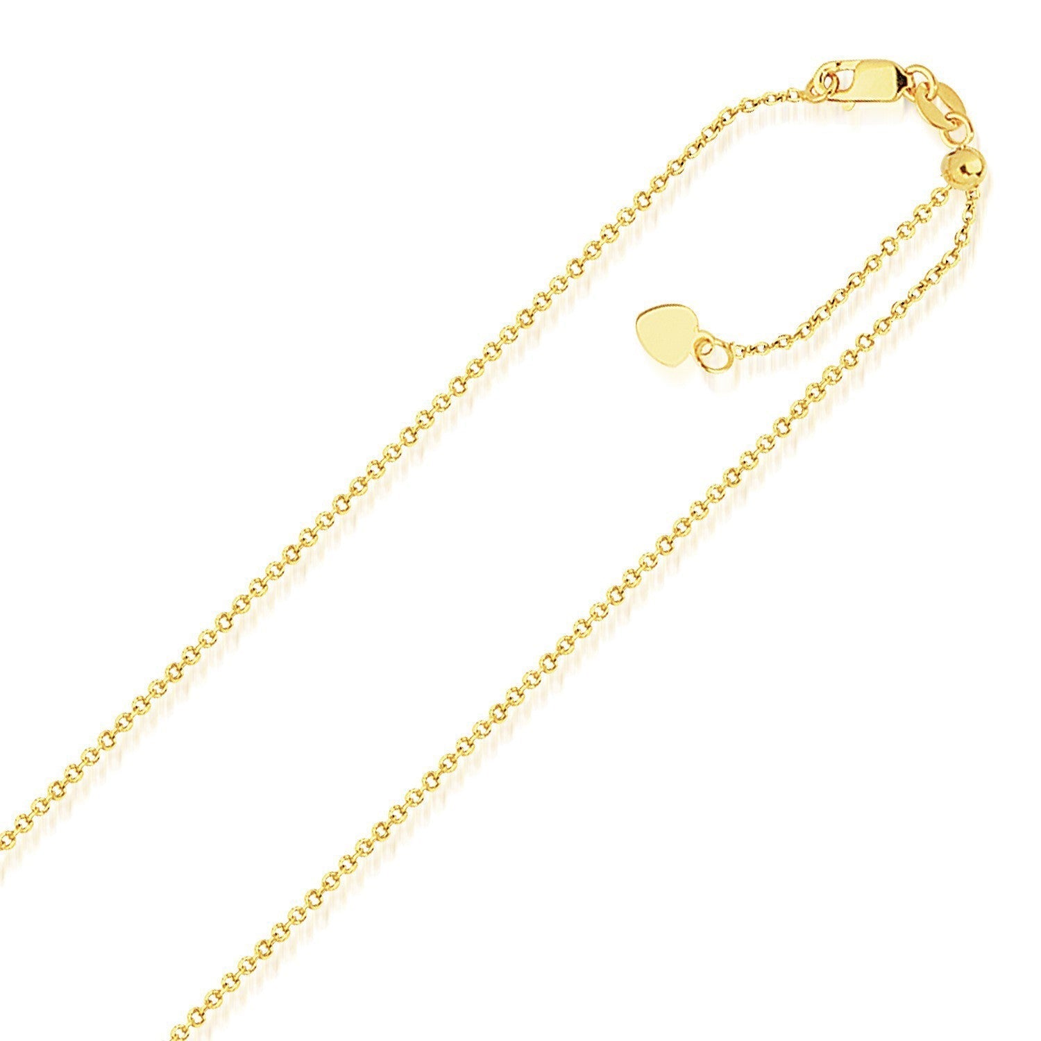 14k Yellow Gold Singapore Style Adjustable Chain (1.40 mm) Bids.com