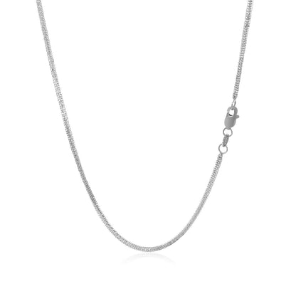 14k White Gold Foxtail 1.0mm Chain Bids.com