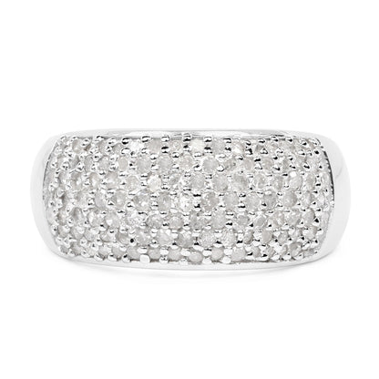0.96 Carat Genuine White Diamond .925 Sterling Silver Ring Bids.com