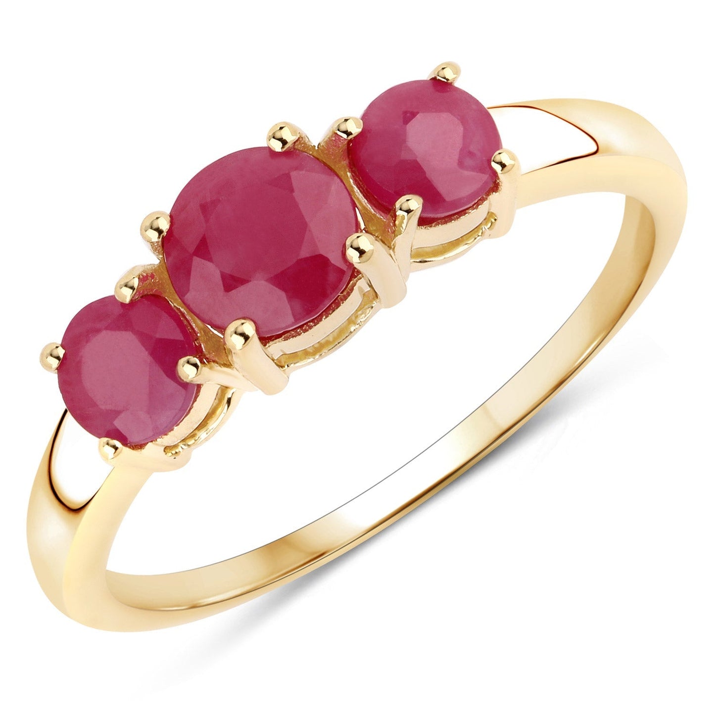 1.15 Carat Genuine Ruby 14K Yellow Gold Ring Bids.com