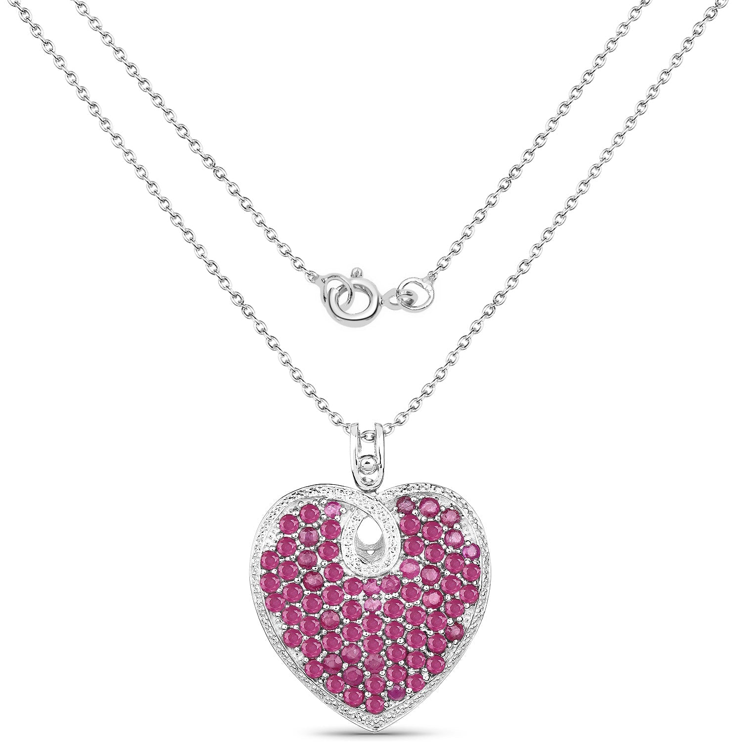 8.03 Carat Genuine Ruby .925 Sterling Silver Pendant Bids.com