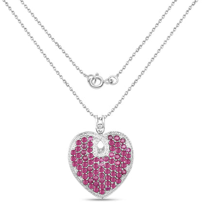 8.03 Carat Genuine Ruby .925 Sterling Silver Pendant Bids.com
