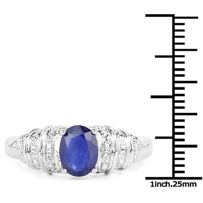 1.40 Carat Genuine Kyanite .925 Sterling Silver Ring Bids.com