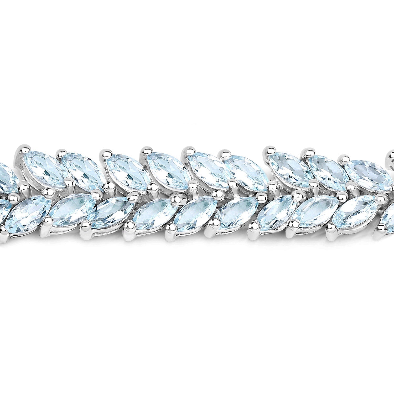 10.12 Carat Genuine Aquamarine .925 Sterling Silver Bracelet Bids.com
