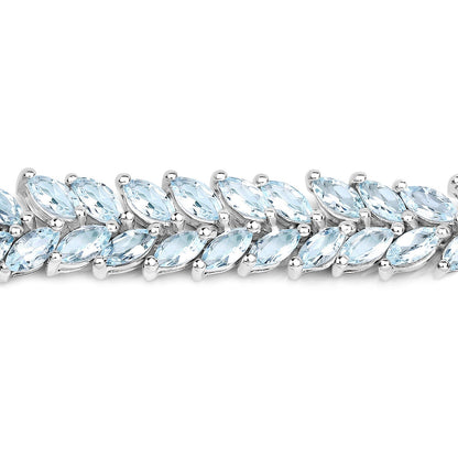 10.12 Carat Genuine Aquamarine .925 Sterling Silver Bracelet Bids.com