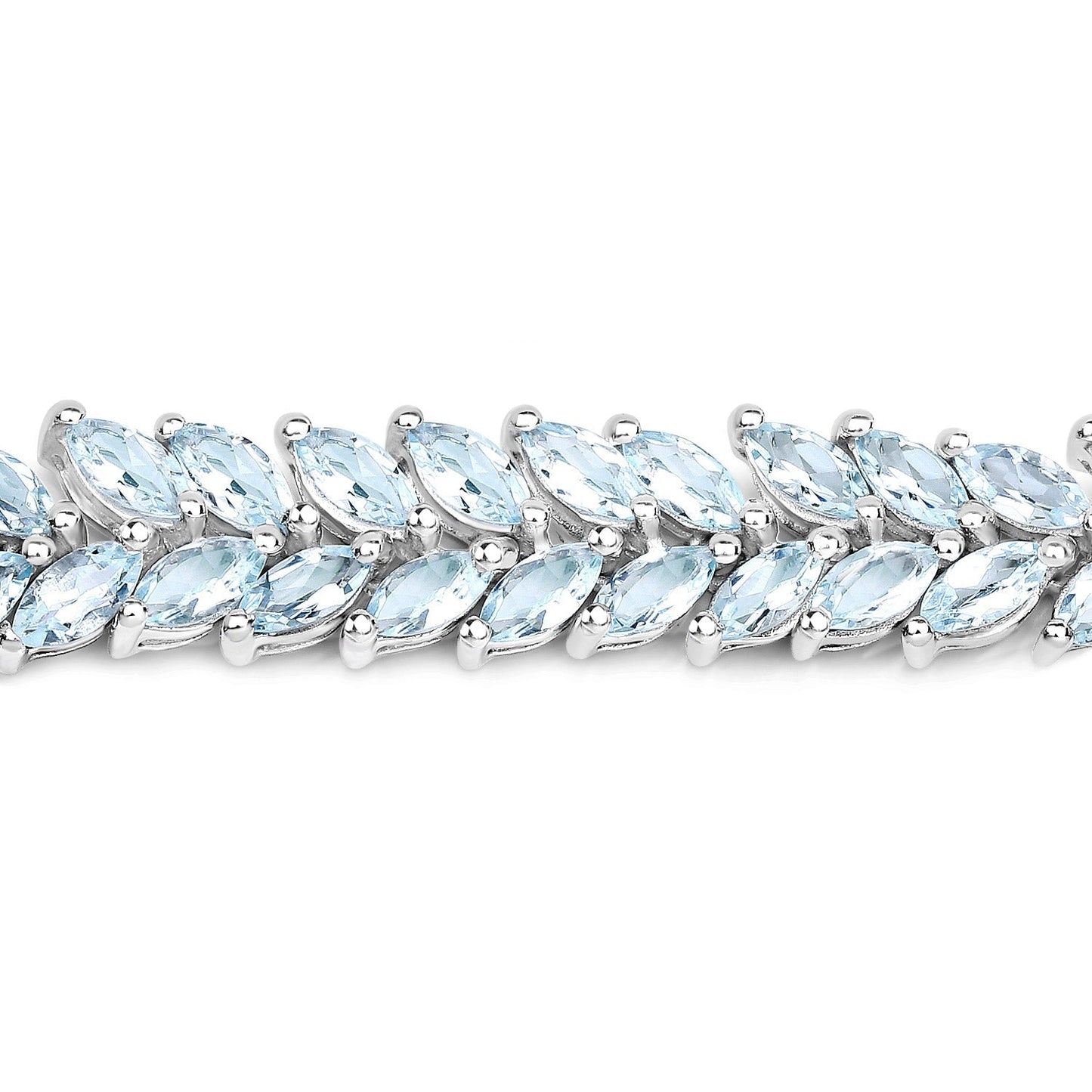 15.04 Carat Genuine Blue Topaz .925 Sterling Silver Bracelet Bids.com