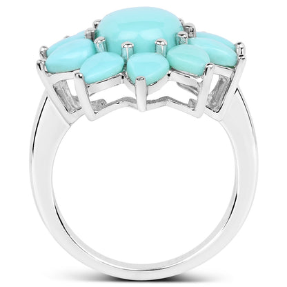 5.20 Carat Genuine Turquoise .925 Sterling Silver Ring Bids.com
