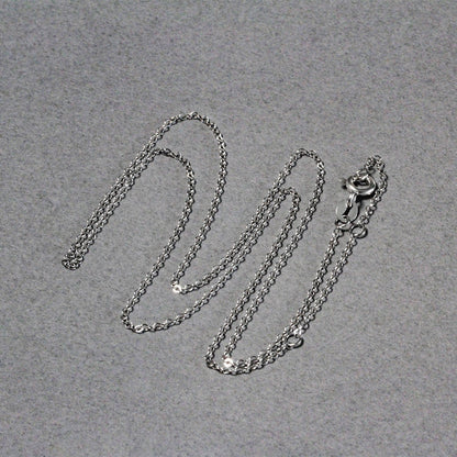 Double Extendable Piatto Chain in 14k White Gold (1.2mm) Bids.com