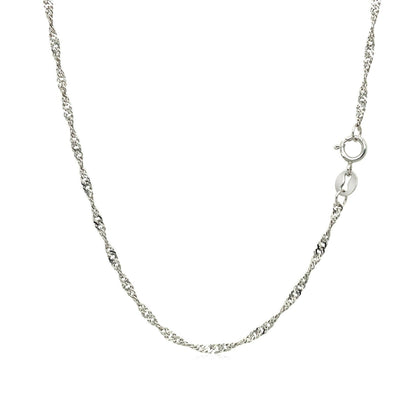 10k White Gold Singapore Chain 1.5mm Bids.com