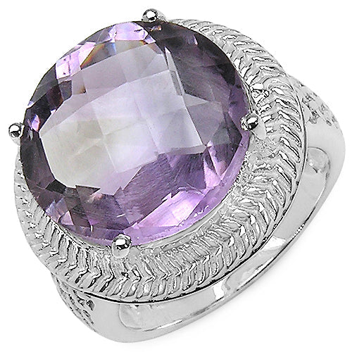 10.22 Carat Genuine Amethyst .925 Sterling Silver Ring Bids.com