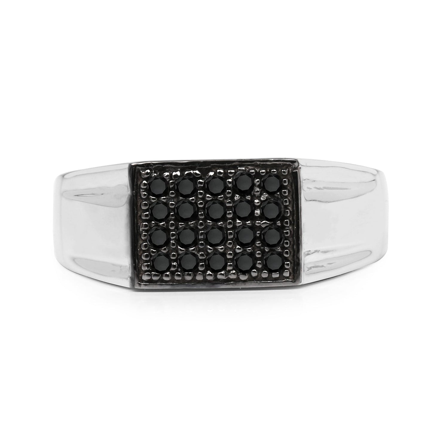 0.30 Carat Genuine Black Diamond .925 Sterling Silver Ring Bids.com