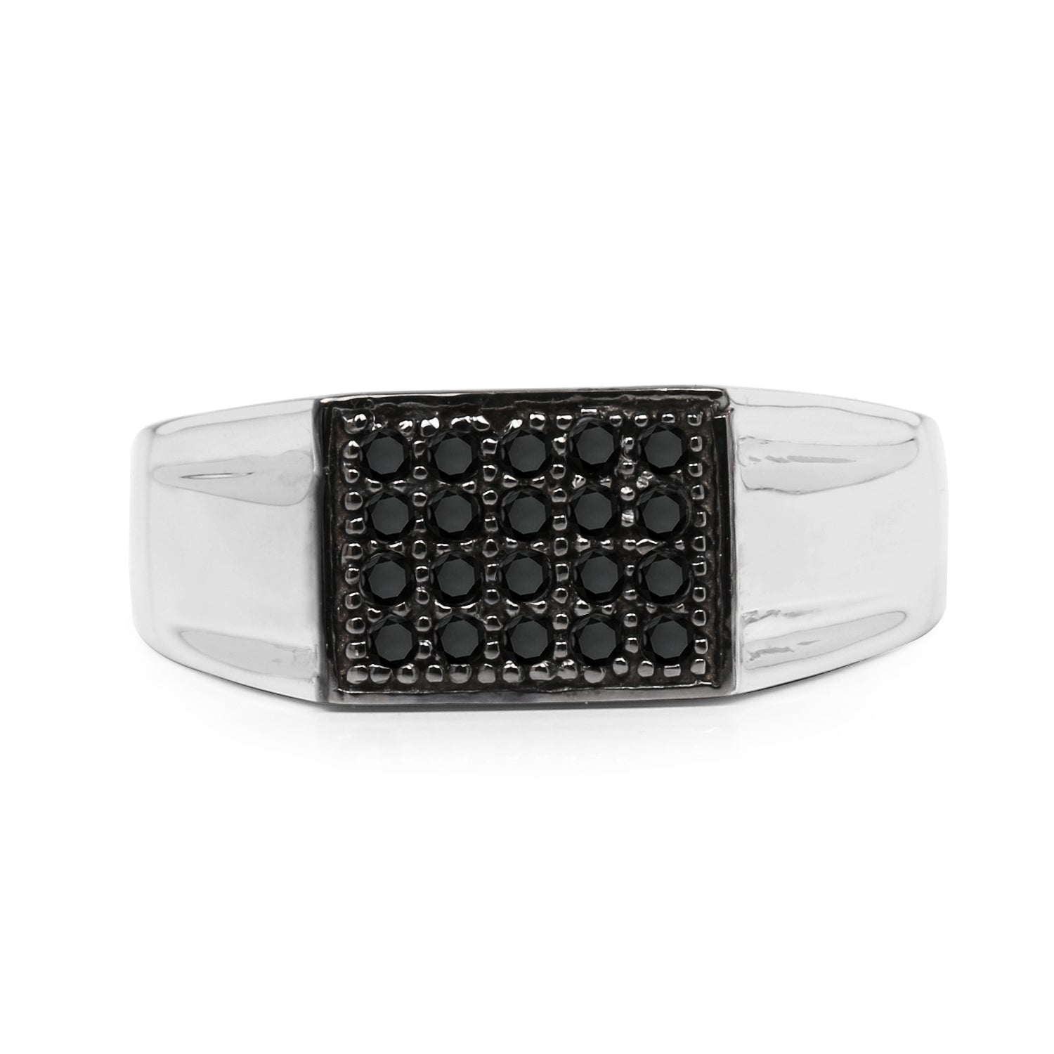 0.30 Carat Genuine Black Diamond .925 Sterling Silver Ring Bids.com