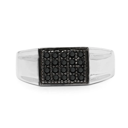 0.30 Carat Genuine Black Diamond .925 Sterling Silver Ring Bids.com