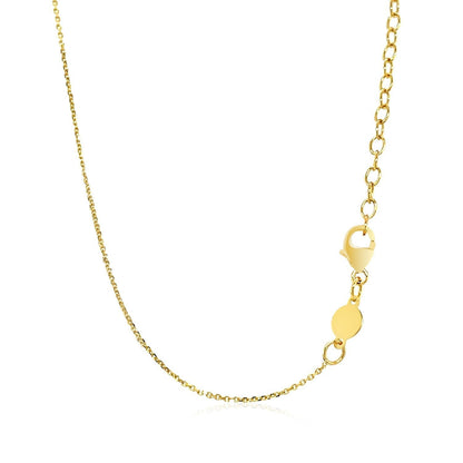 14k Yellow Gold Necklace with Polished Curved Bar Pendant Bids.com