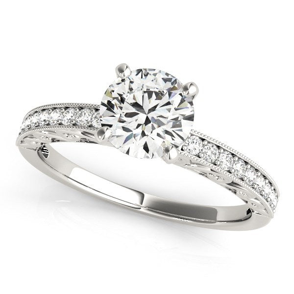14k White Gold Antique Style Diamond Engagement Ring (1 1/8 cttw) Bids.com