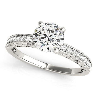 14k White Gold Antique Style Diamond Engagement Ring (1 1/8 cttw) Bids.com