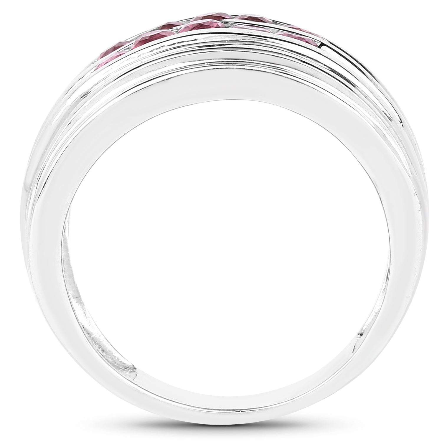 1.00 Carat Genuine Pink Tourmaline .925 Sterling Silver Ring Bids.com